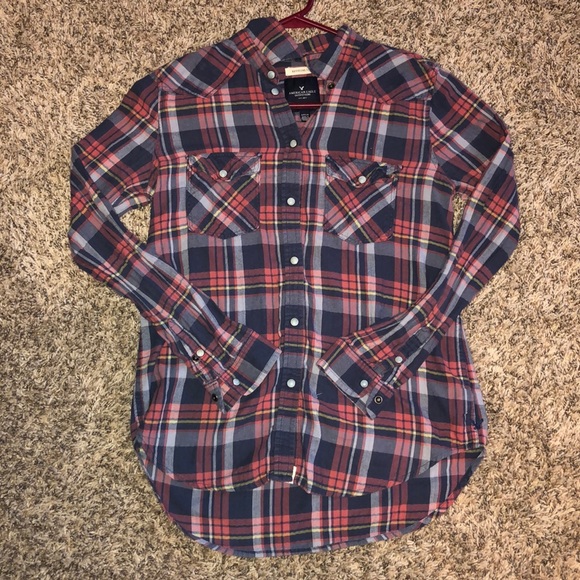 American Eagle Plaid Shirt - Picture 1 of 5